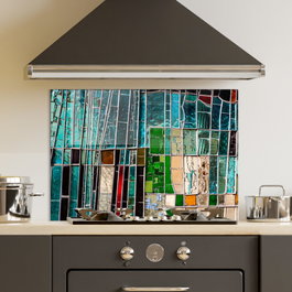 Wallity Pintura Decorativa de Vidrio Templado Multicolor 70 x 100 cm